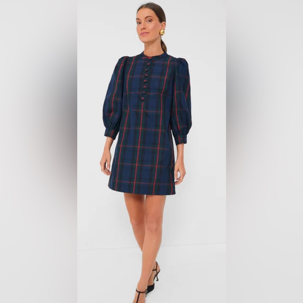 Tuckernuck Pomander Place Fraser Plaid Samantha Holiday Dress